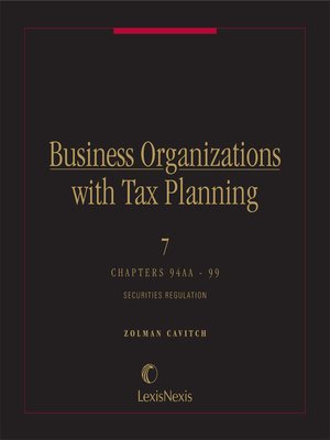cover image of Business Organizations with Tax Planning